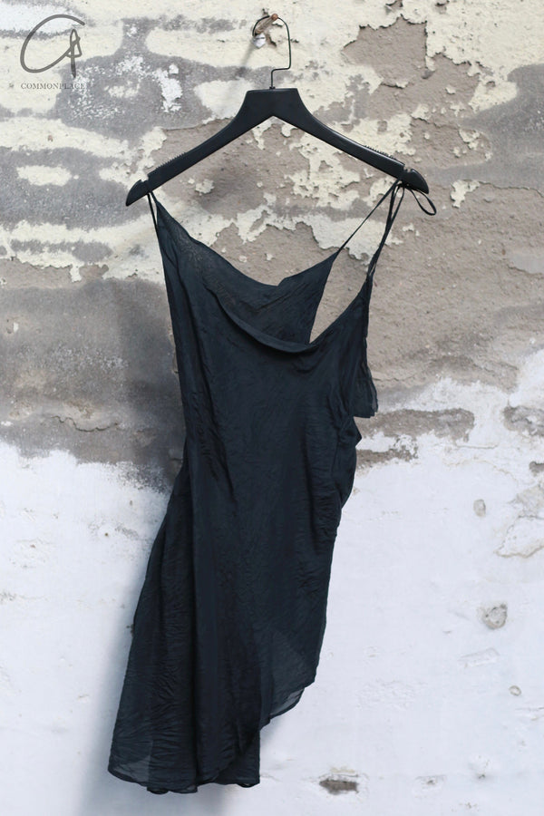 Marc le bihan 2670 asymmetric top collection, handmade in France, MLB-2670-HEI, black
